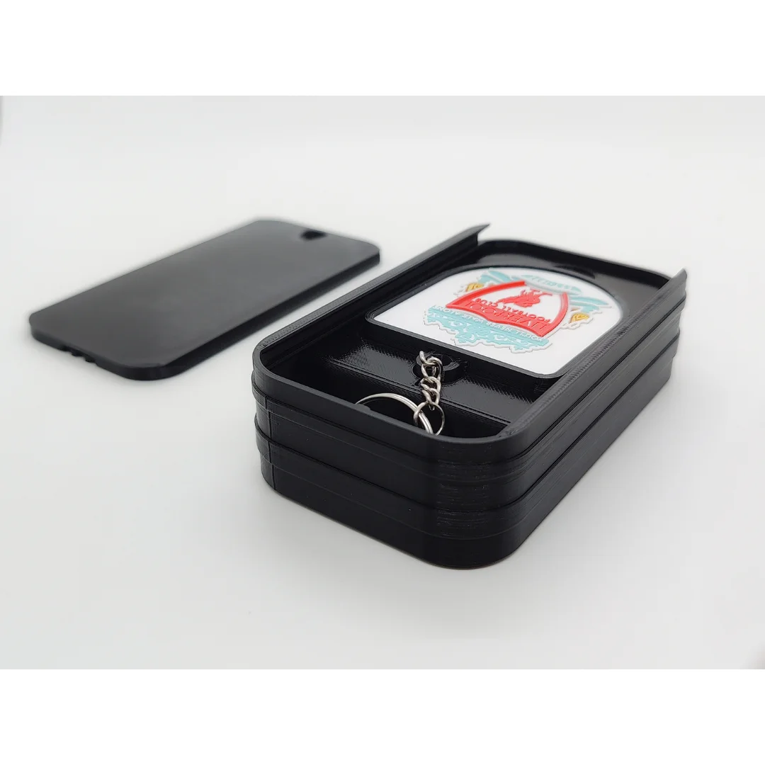 Liverpool FC keychain displayed inside an open presentation box.