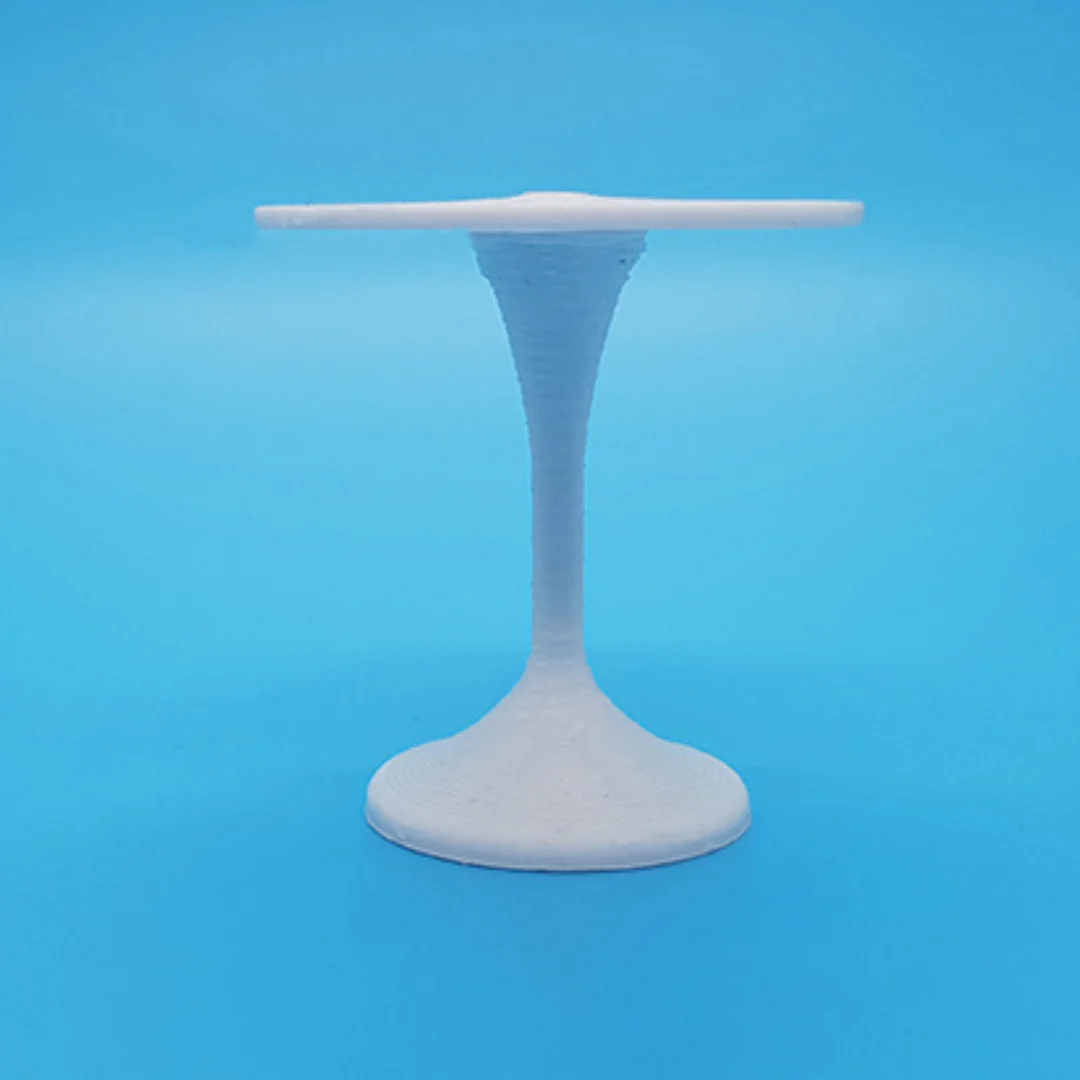 Rounded Dining Table miniature model at 1:20 scale.