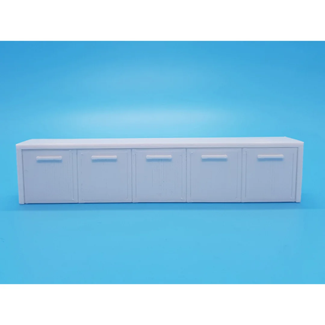 Eco-Design TV Table miniature model at 1:20 scale.