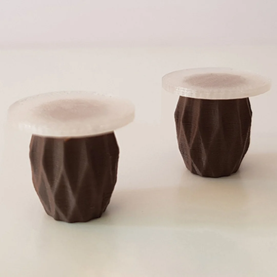 Modern Small Round Coffee Table miniature models at 1:50 scale shown together.