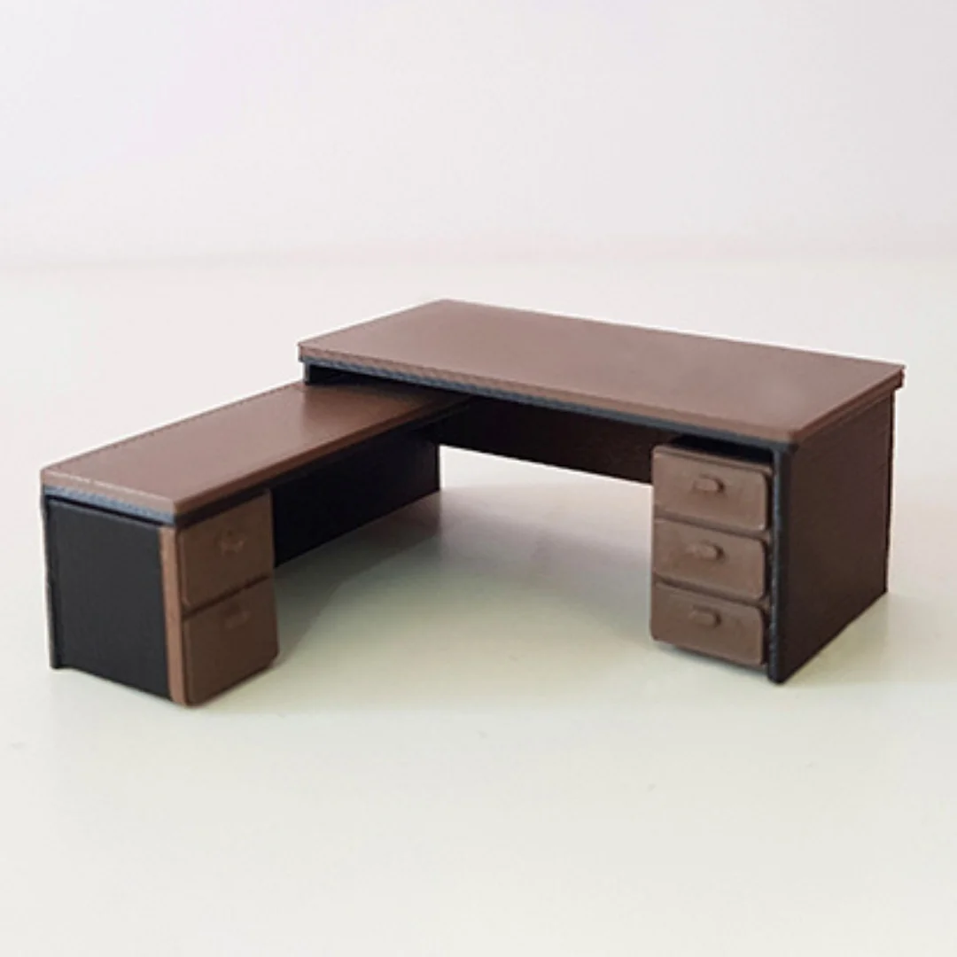 Executive Corner Desk miniature model at 1:50 scale.