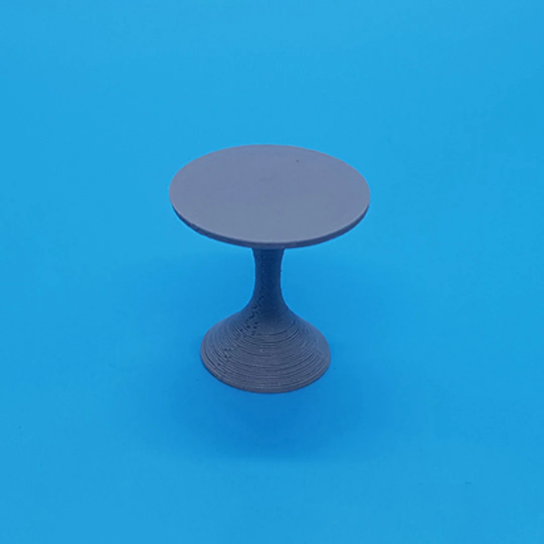 Round Pedestal Dining Table miniature model at 1:50 scale.