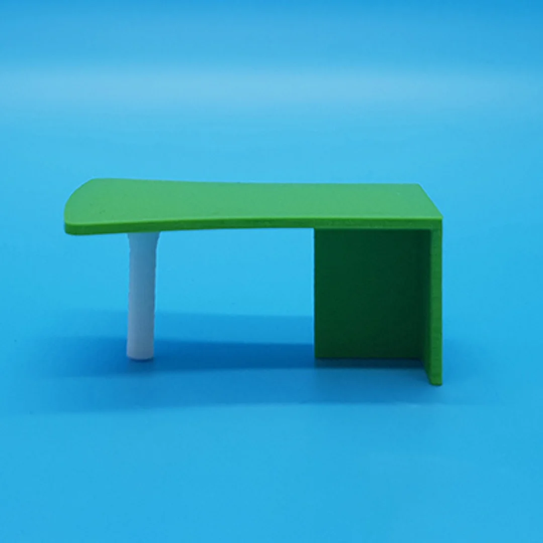 Wide Edge Office Desk miniature model at 1:50 scale.