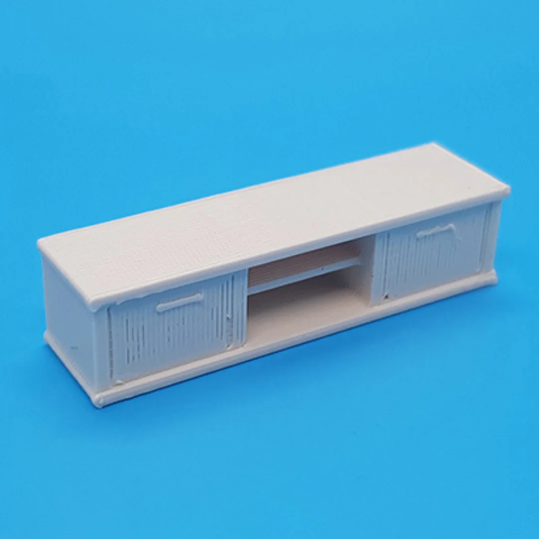 Life TV Table miniature model at 1:50 scale.