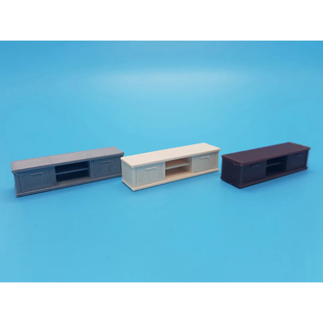 Life TV Table miniature models shown together at 1:50 scale.