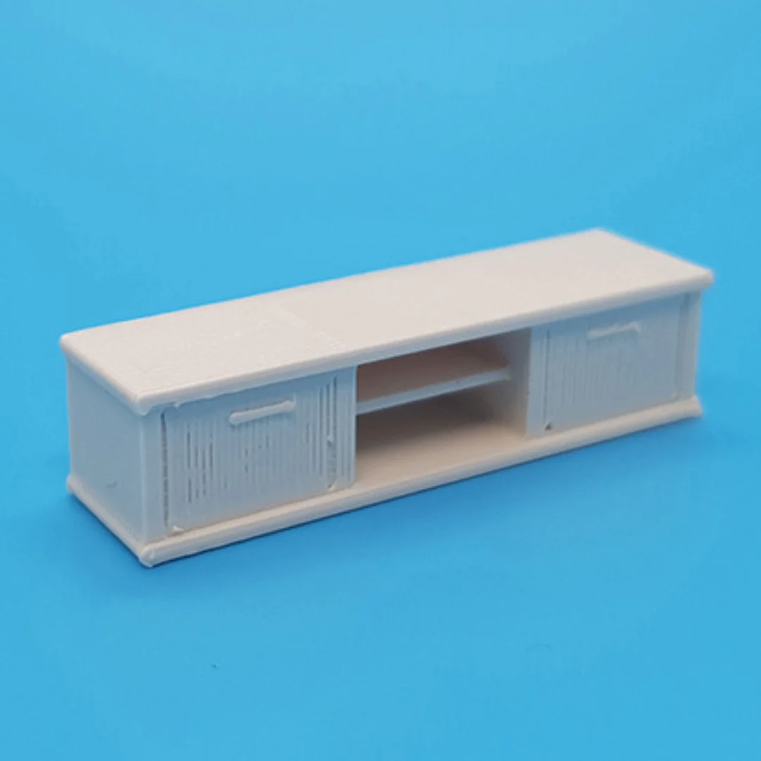 Life TV Table miniature model at 1:50 scale.