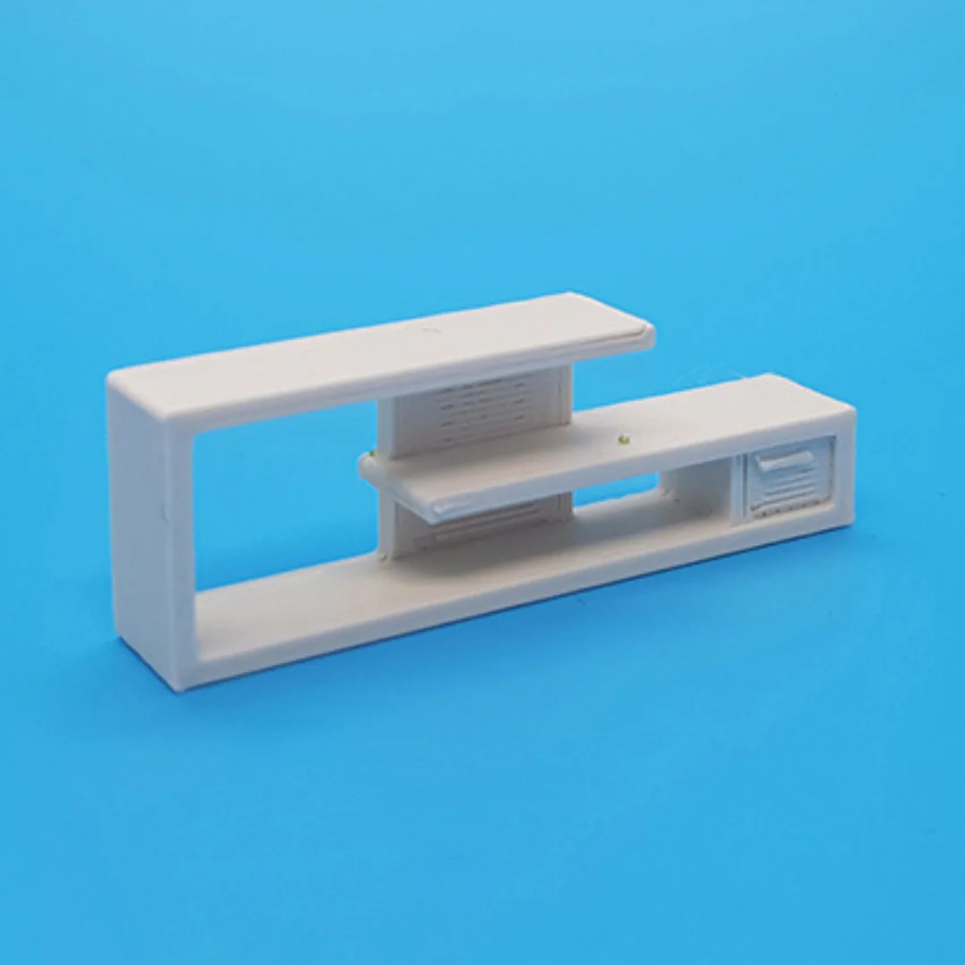 Modern TV Table miniature model at 1:50 scale.