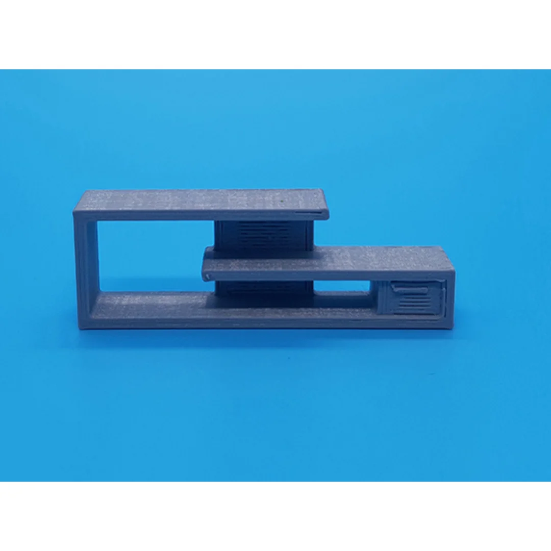 Modern TV Table miniature model at 1:50 scale.