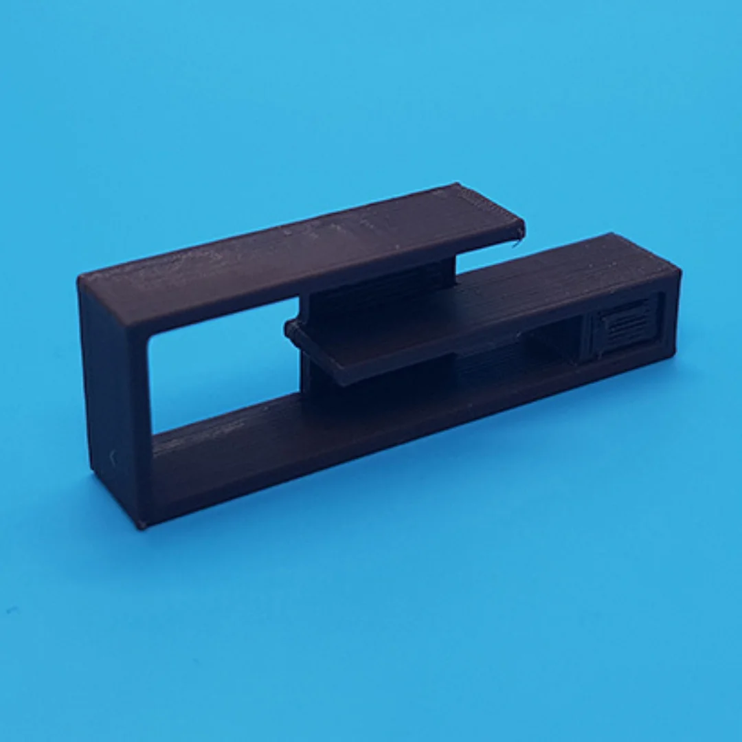 Modern TV Table miniature model at 1:50 scale.