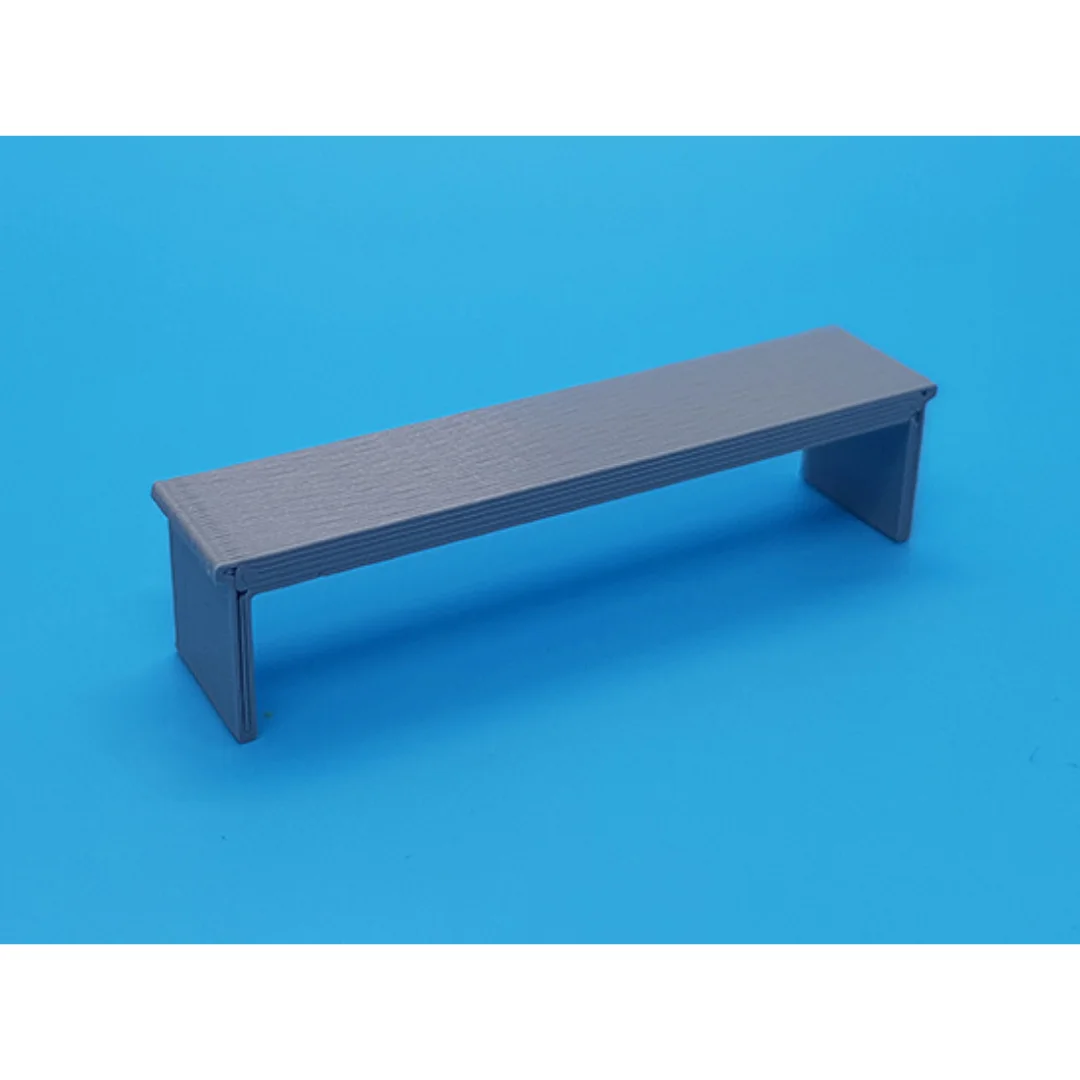 Simple TV Table miniature model at 1:50 scale.