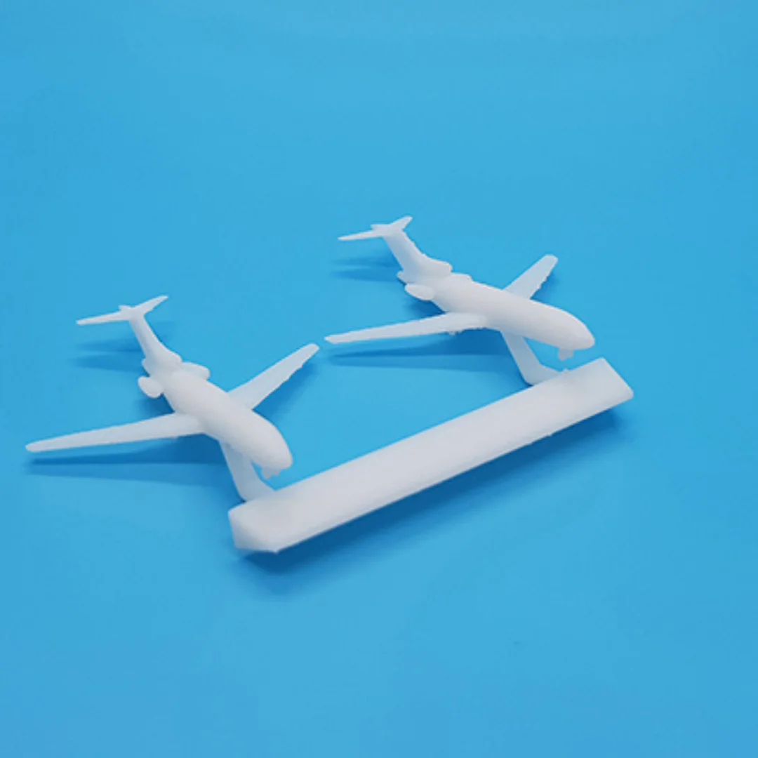 Boeing 727 Airplane miniature models shown together at 1:1000 scale.