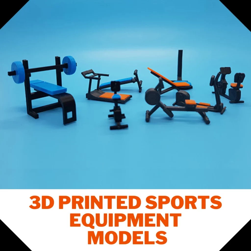 3D Printed Sports Equipment Models Collection for Interior and Exterior models