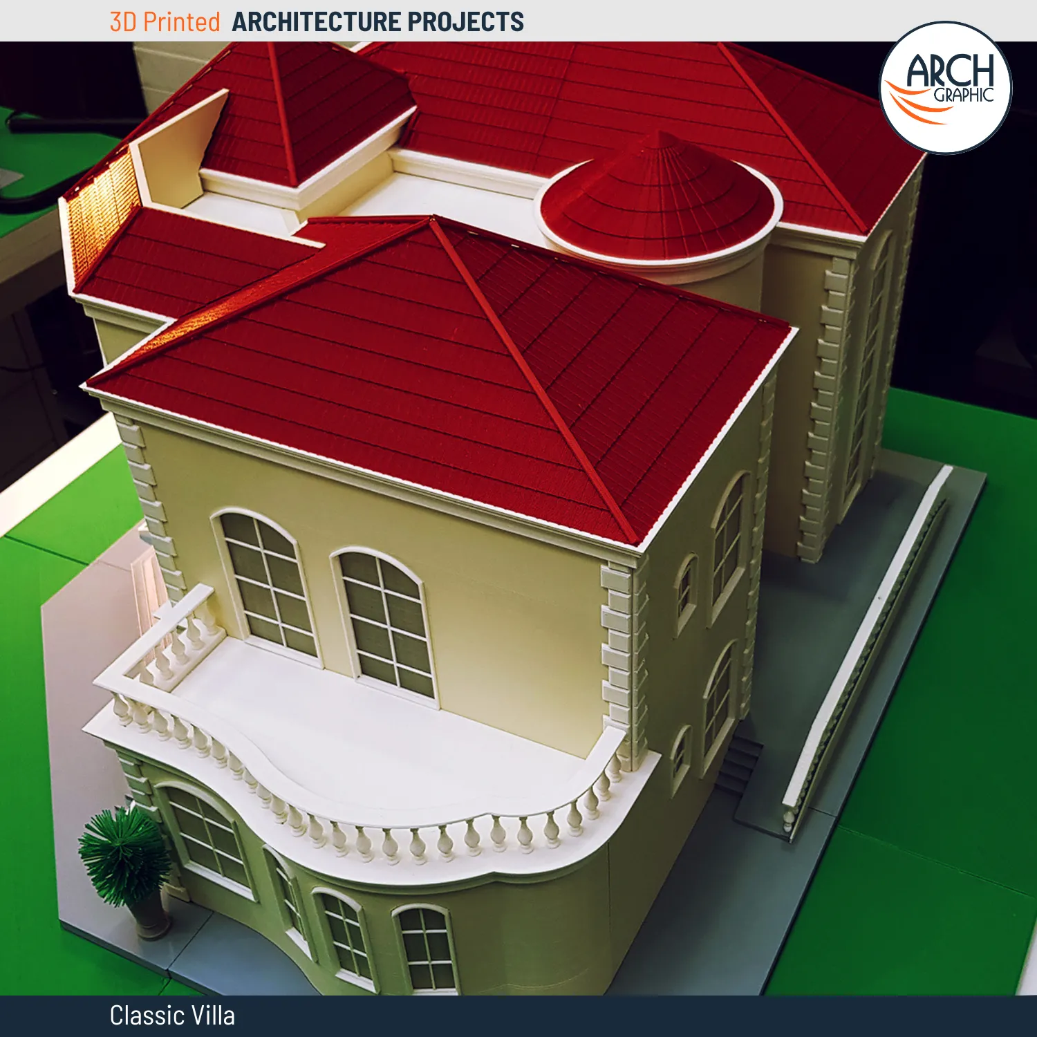 3d printed classic villa model in UAE