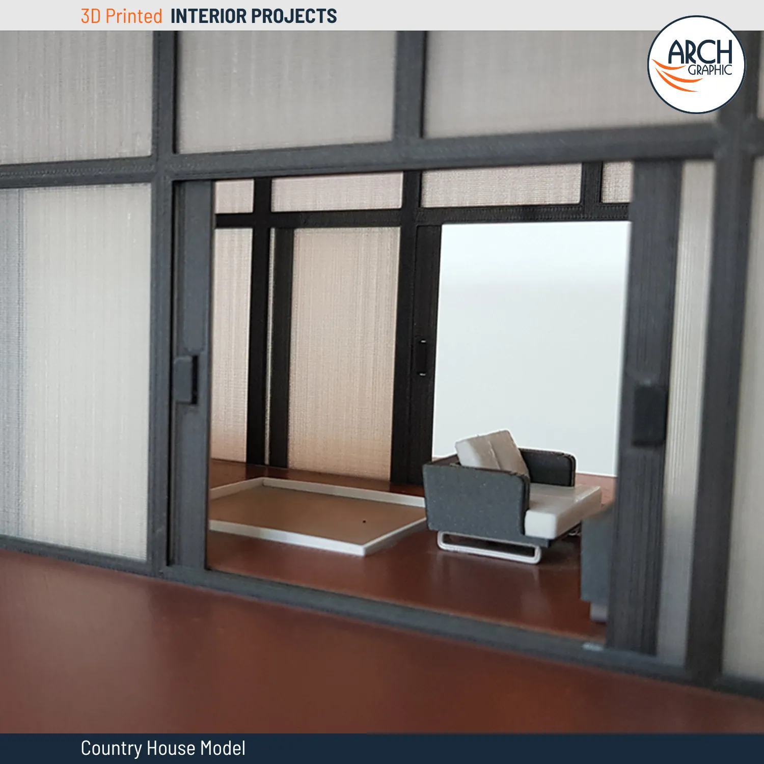 3d printed country house interior model in UAE