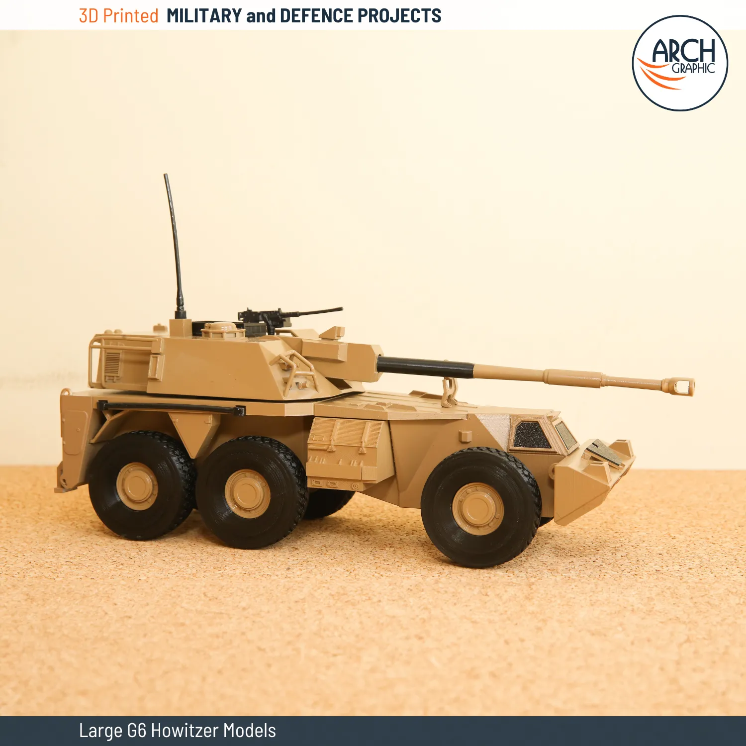 3D Printing Large G6 Howitzer Model