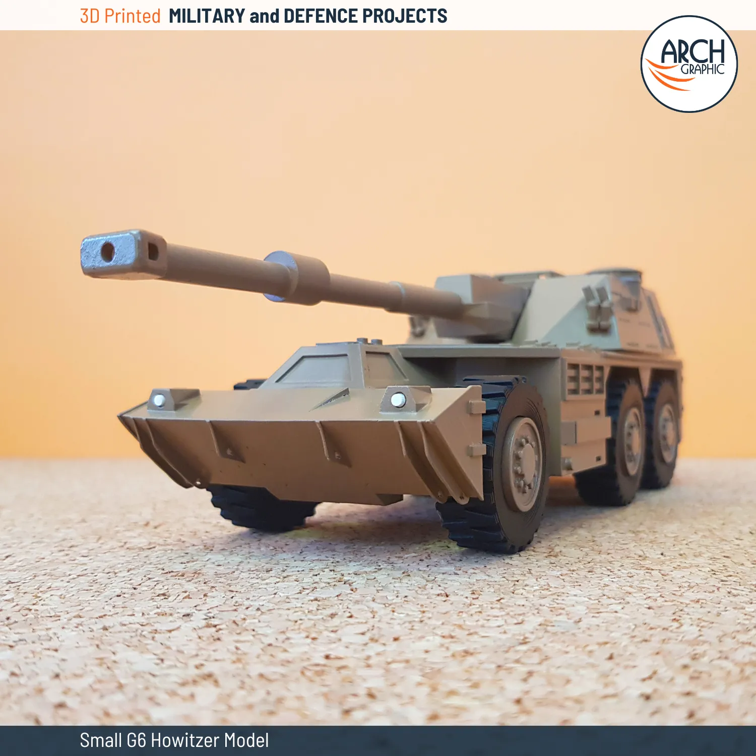 3D Printing Small G6 Howitzer Model