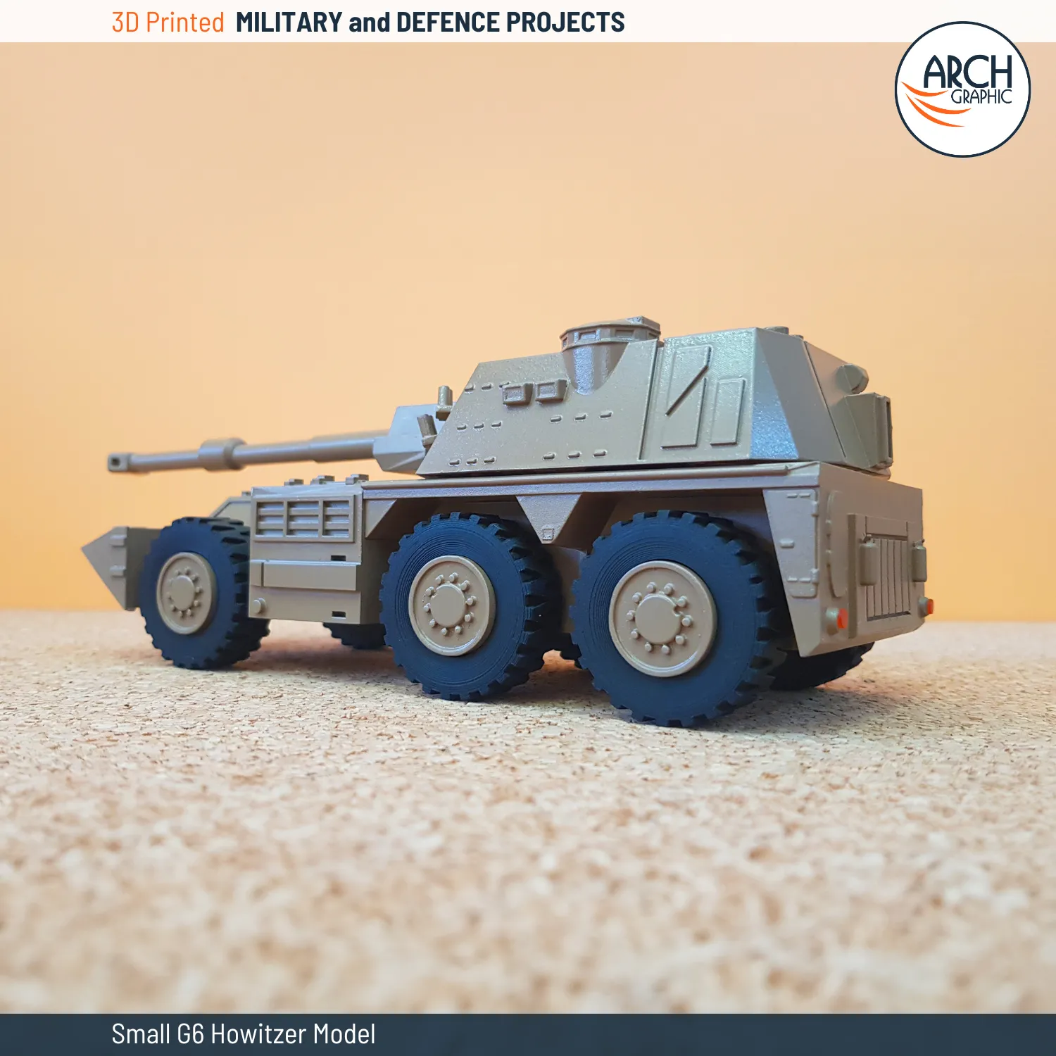 3D Printing Small G6 Howitzer Model