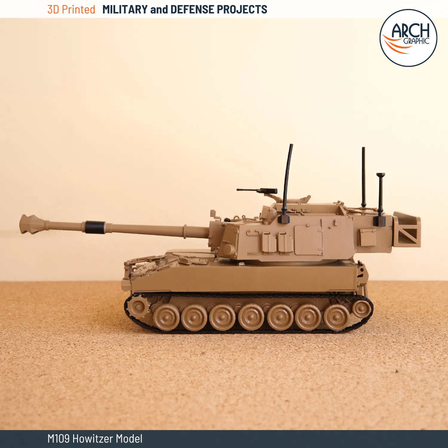 3D Printing M109 Howitzer Model