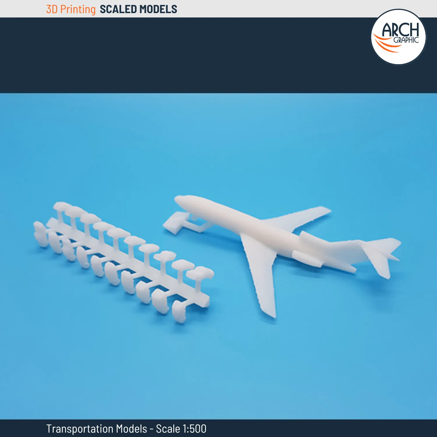 3D Printed transportation models scale 1:500