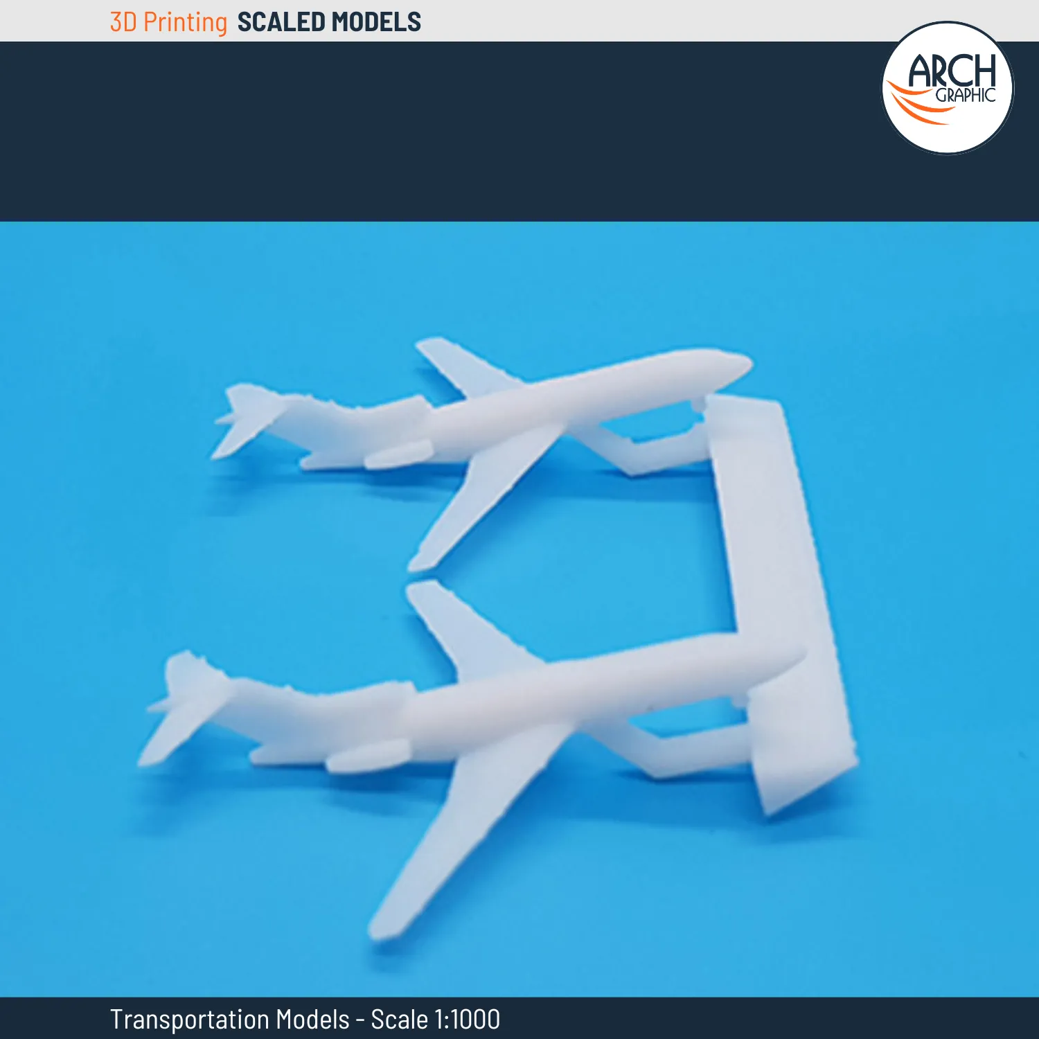 3D Printed transportation models scale 1:1000