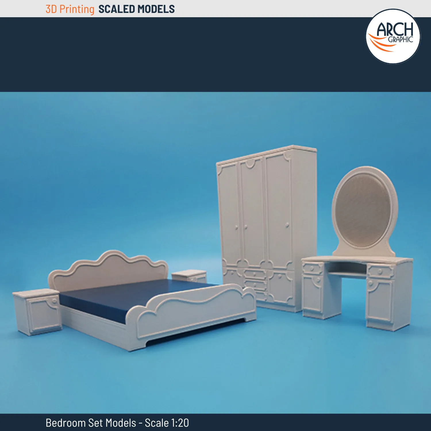 3d print bedroom set scale 1:20