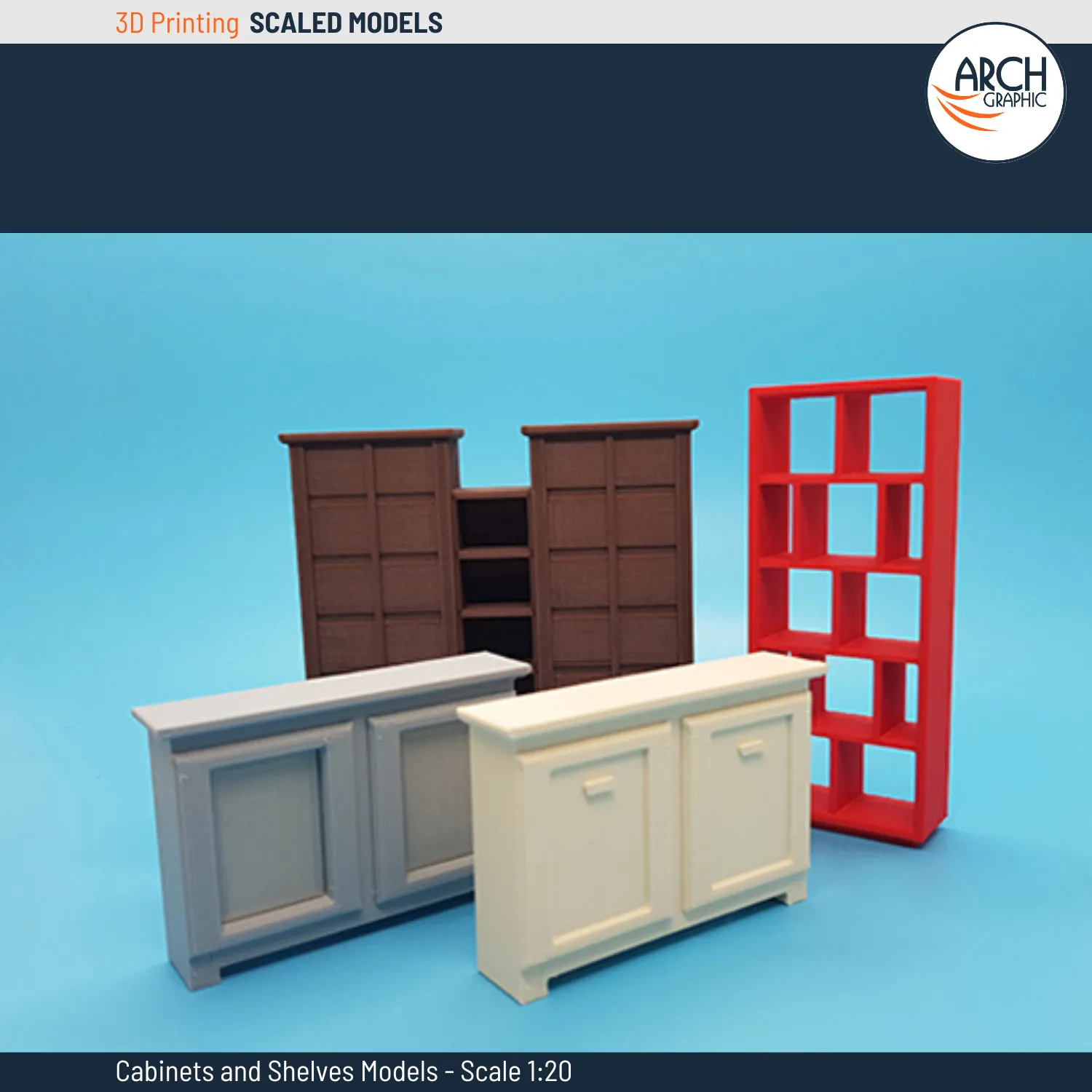 3d print Cabinets and Shelves models scale 1:20