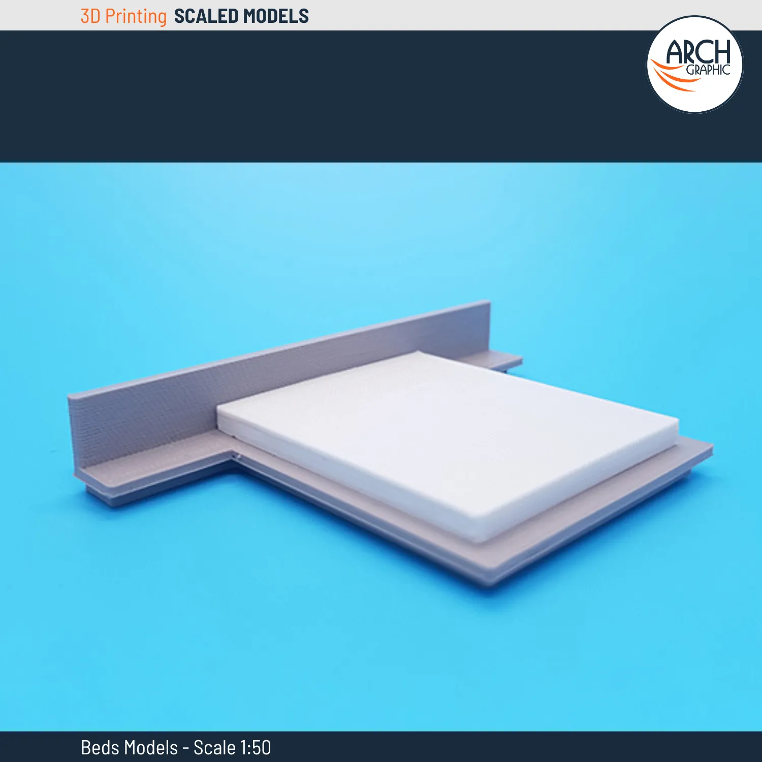 3D Printing Beds Models Scale 1:50