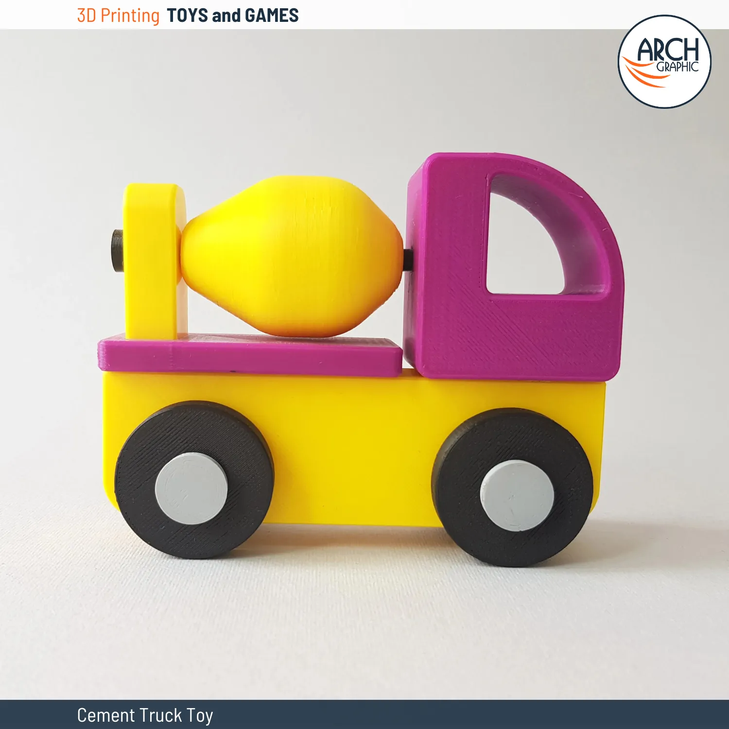 3D Printing Cement Truck Toy